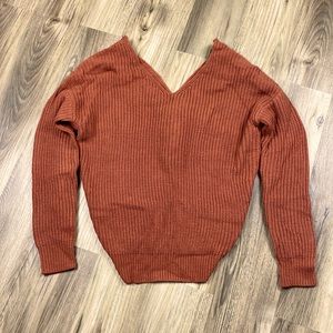 Burnt Orange Knit Sweater